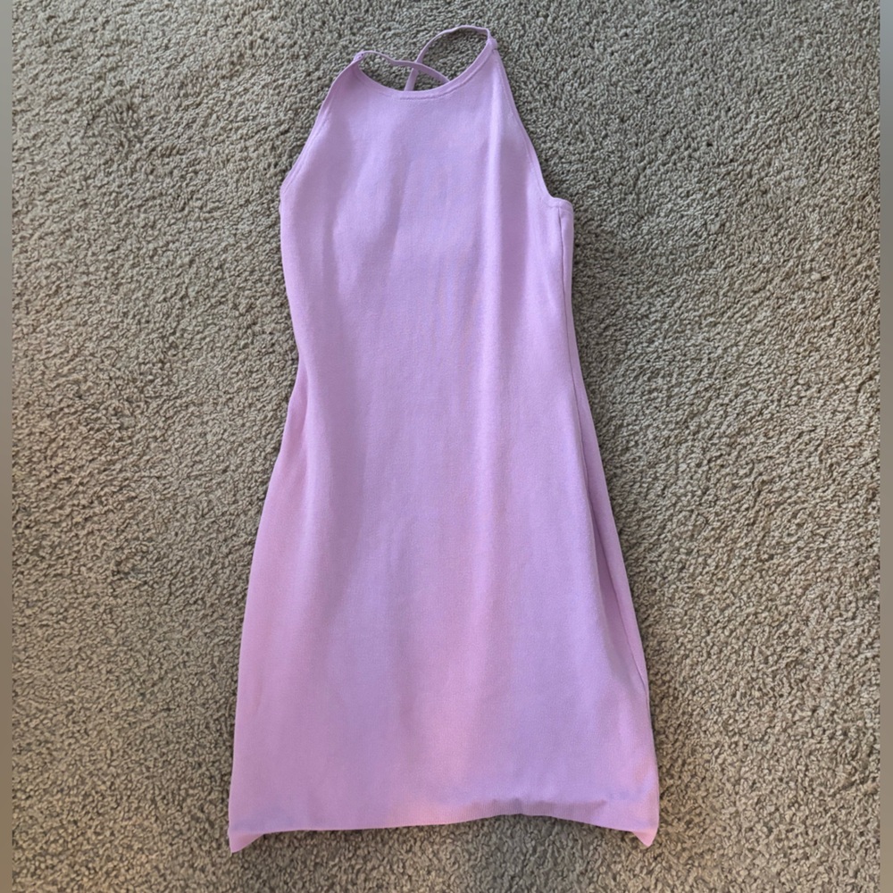Babaton Aritzia High Neck Contour Mini Dress